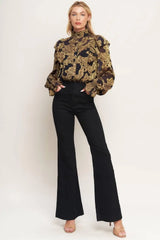 SHADOW GLINT WOVEN TOP - Flying Tomato - Flyclothing LLC