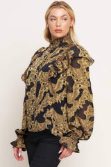 SHADOW GLINT WOVEN TOP - Flying Tomato - Flyclothing LLC