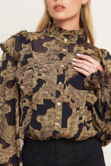 SHADOW GLINT WOVEN TOP - Flying Tomato - Flyclothing LLC