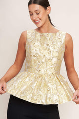 CANDLELIGHT BLOOM JACQUARD WOVEN TOP - Flying Tomato - Flyclothing LLC