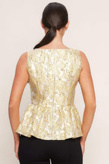 CANDLELIGHT BLOOM JACQUARD WOVEN TOP - Flying Tomato - Flyclothing LLC