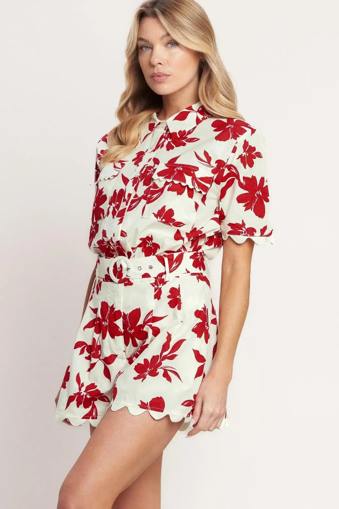 FLORAL KISS WOVEN TOP - Flying Tomato - Flyclothing LLC