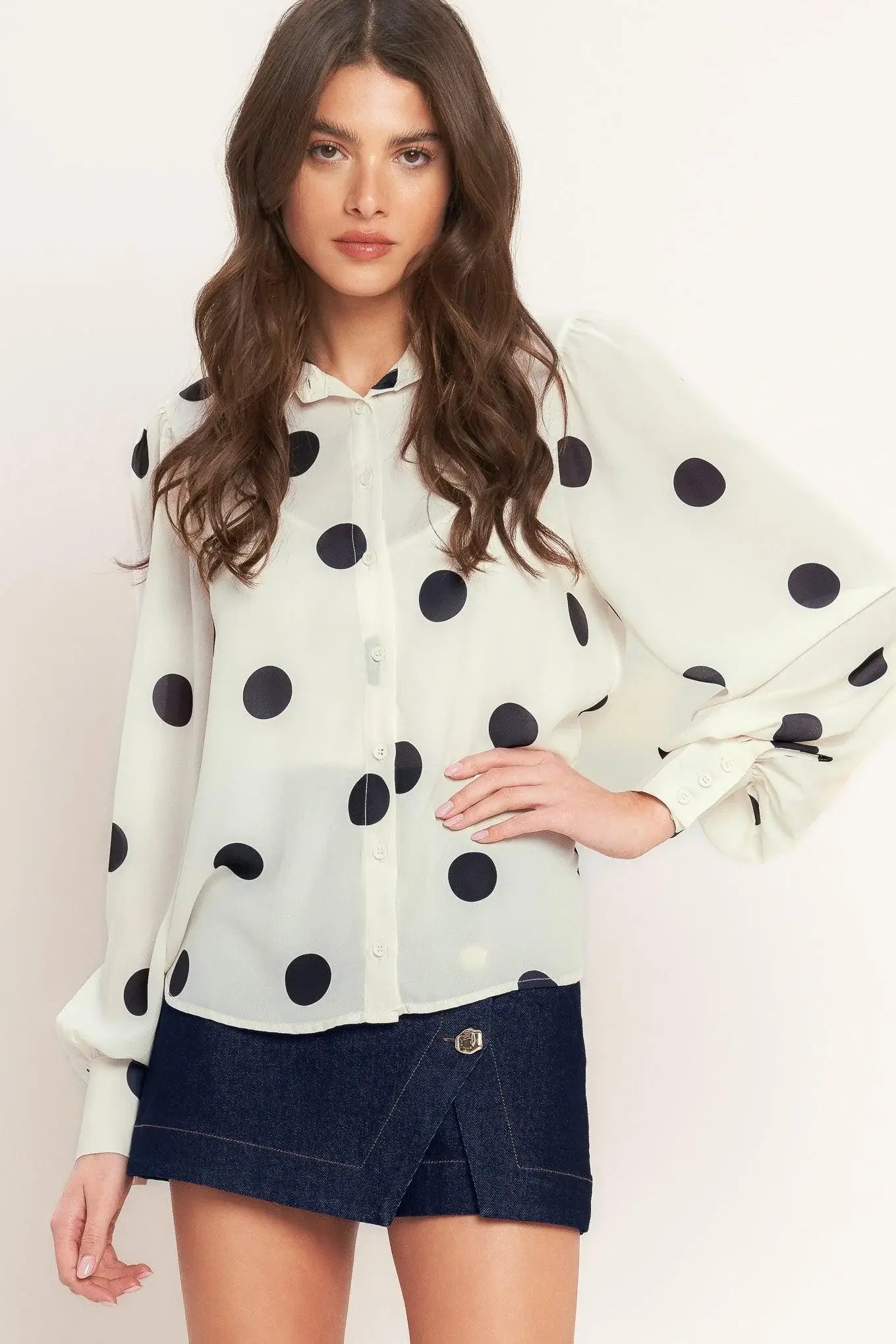 PLAYFUL CONFIDENCE WOVEN TOP - Flying Tomato - Flyclothing LLC
