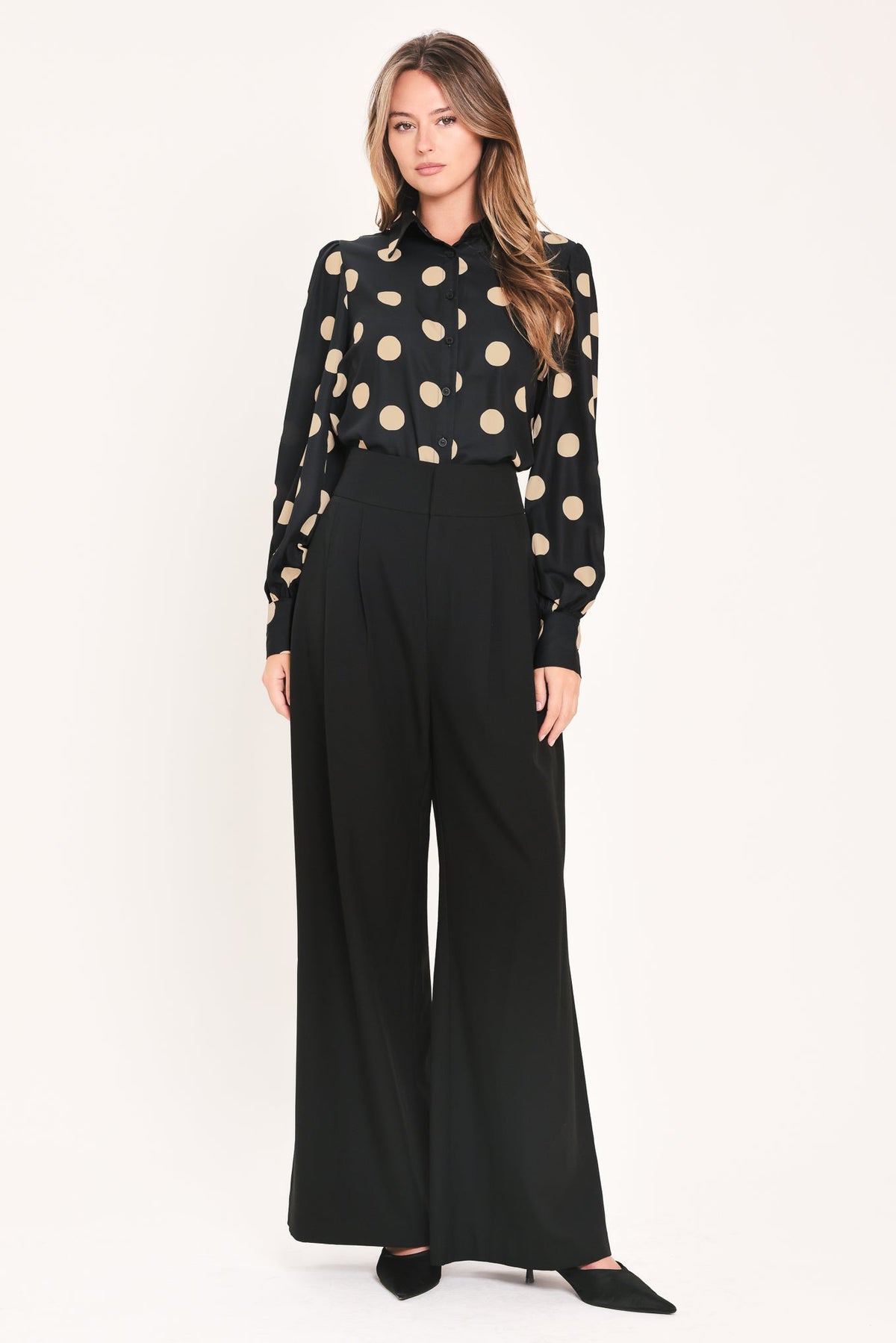 URBAN CIRCLES WOVEN TOP - Flying Tomato - Flyclothing LLC