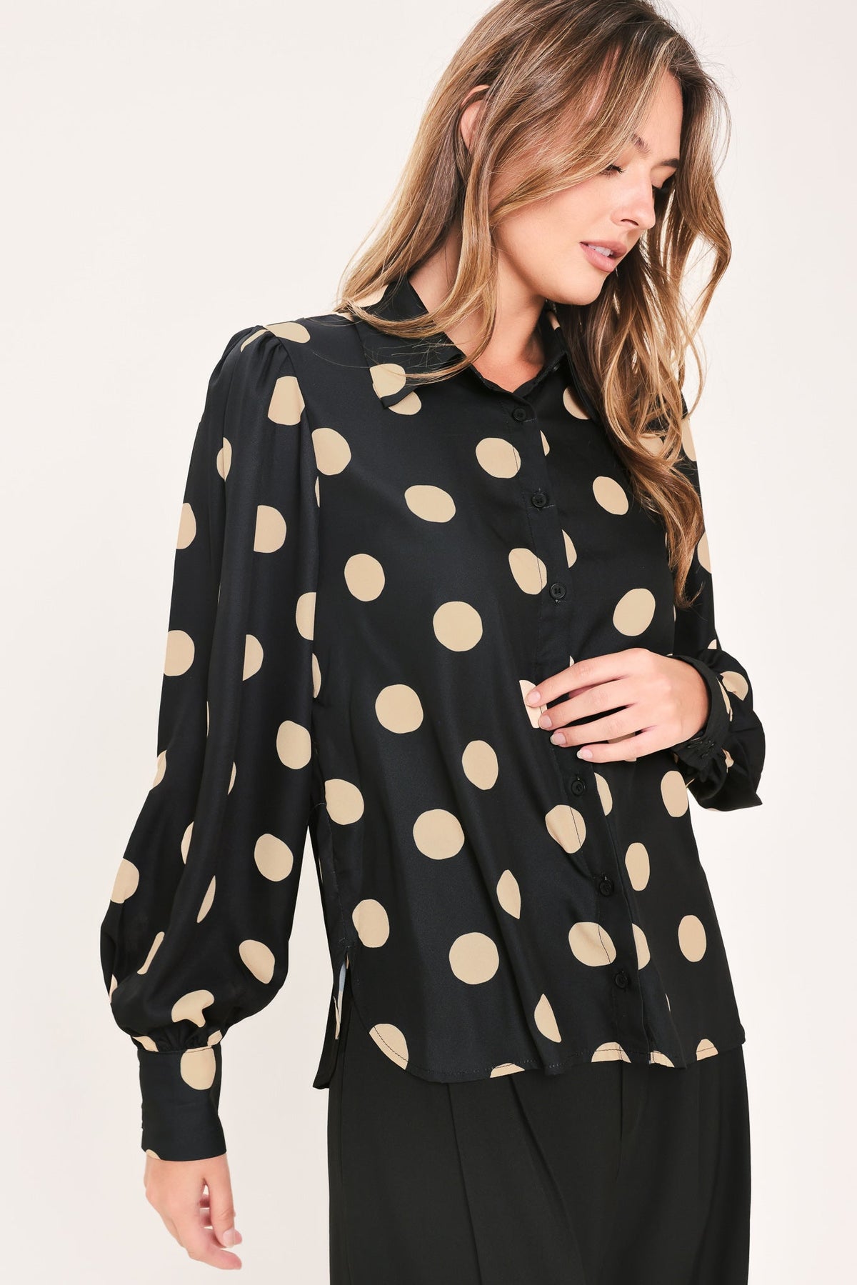 URBAN CIRCLES WOVEN TOP - Flying Tomato - Flyclothing LLC