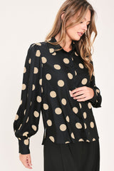 URBAN CIRCLES WOVEN TOP - Flying Tomato - Flyclothing LLC