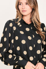URBAN CIRCLES WOVEN TOP - Flying Tomato - Flyclothing LLC