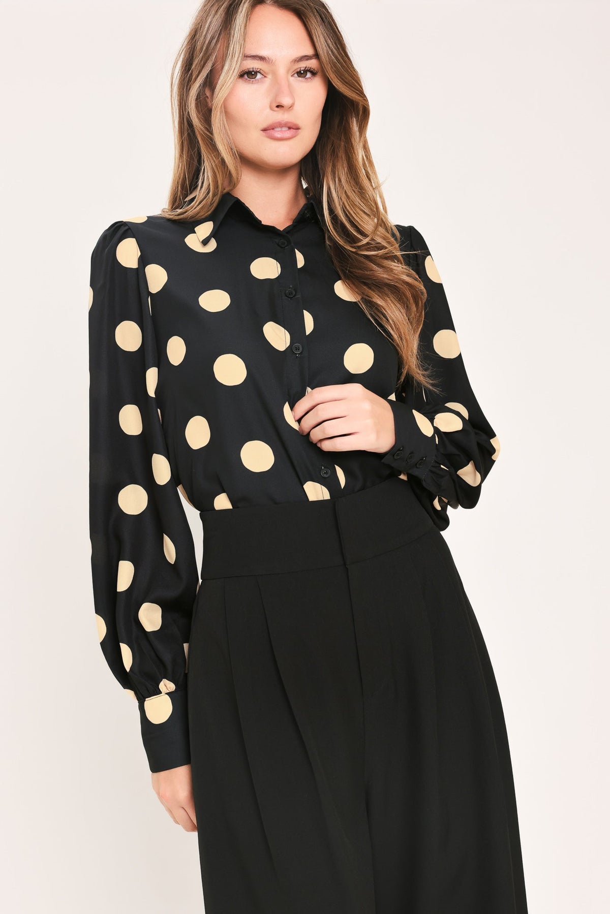 URBAN CIRCLES WOVEN TOP - Flying Tomato - Flyclothing LLC