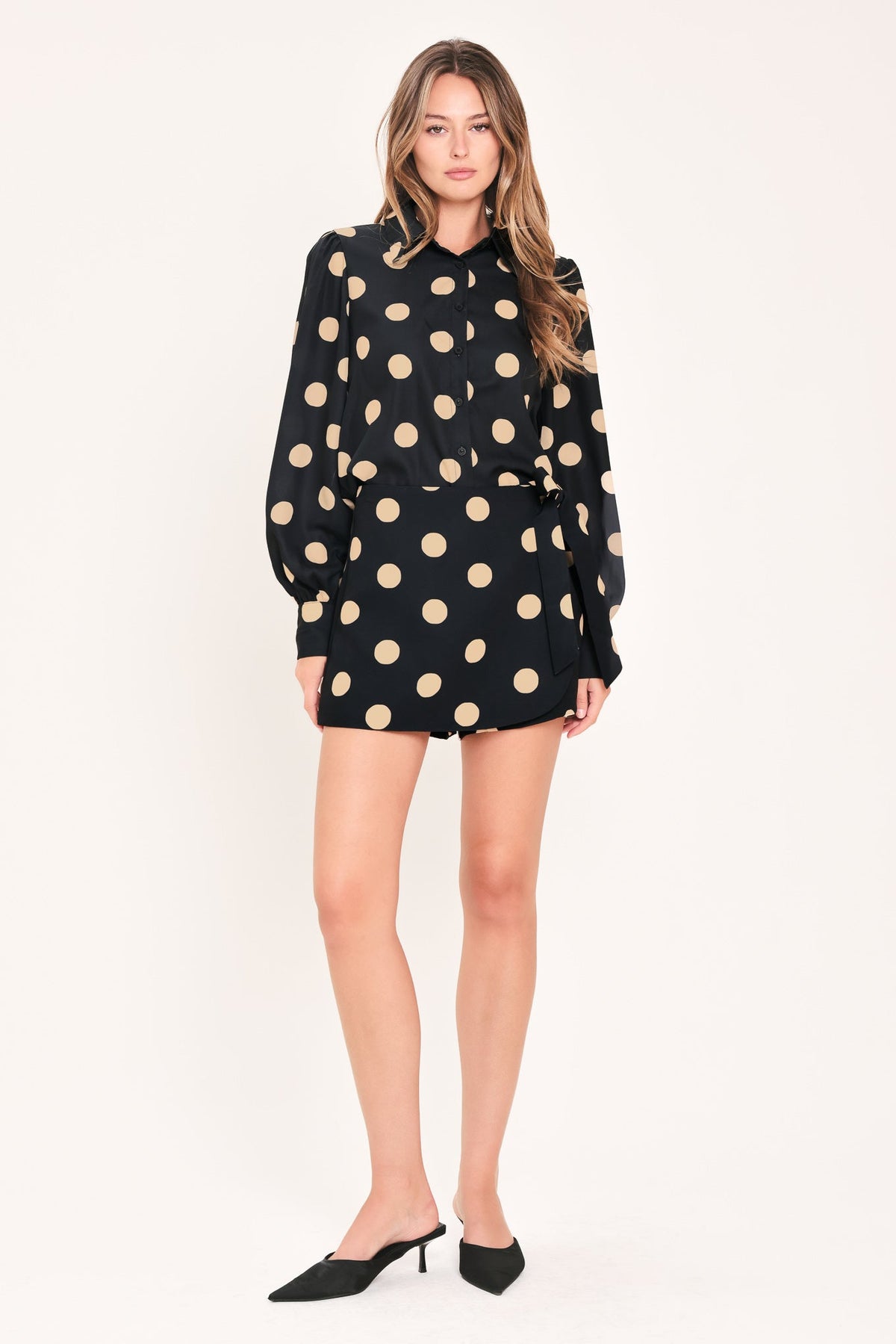 URBAN CIRCLES WOVEN TOP - Flying Tomato - Flyclothing LLC