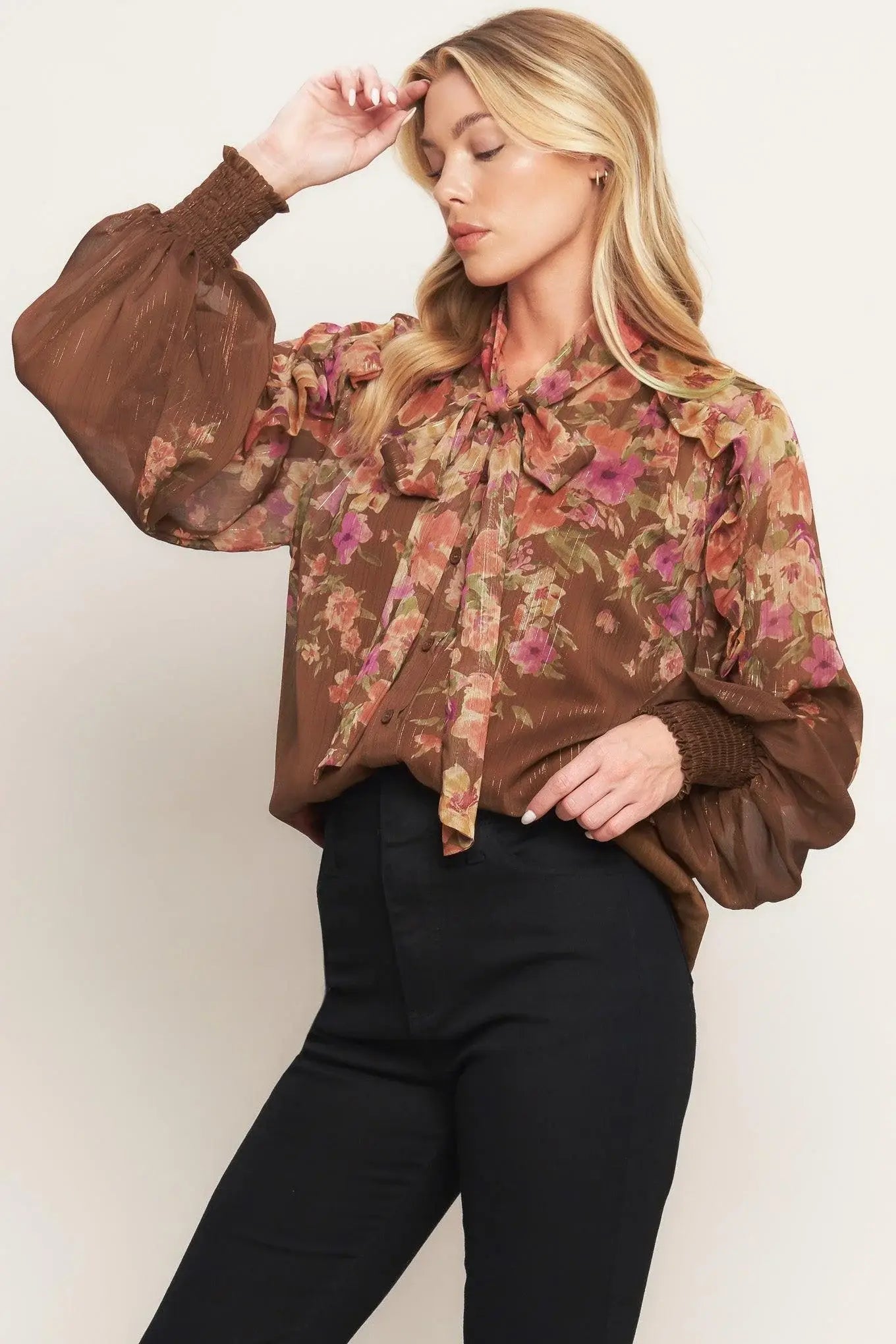 EARTHLY ROMANCE WOVEN TOP - Flying Tomato - Flyclothing LLC