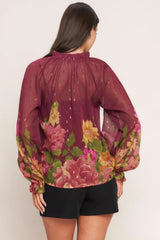 FLORA ROMANTICA WOVEN TOP - Flying Tomato - Flyclothing LLC