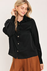 BLACK ORBIT WOVEN TOP - Flying Tomato - Flyclothing LLC