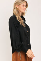 BLACK ORBIT WOVEN TOP - Flying Tomato - Flyclothing LLC