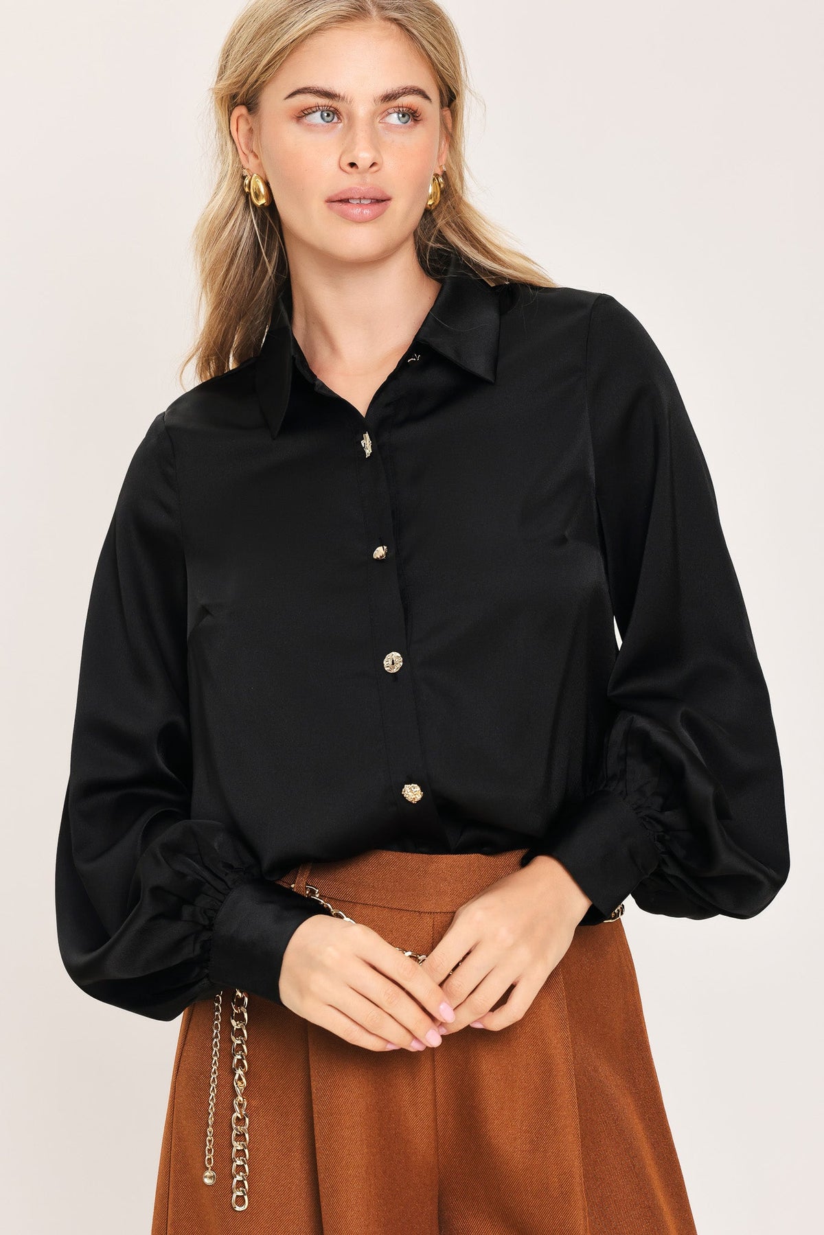 BLACK ORBIT WOVEN TOP - Flying Tomato - Flyclothing LLC