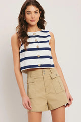 RIVIERA SAILOR WOVEN VEST - Flying Tomato - Flyclothing LLC