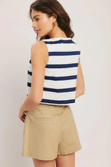RIVIERA SAILOR WOVEN VEST - Flying Tomato - Flyclothing LLC