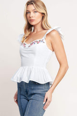 SWEETEST MOMENT WOVEN TOP - Flying Tomato - Flyclothing LLC