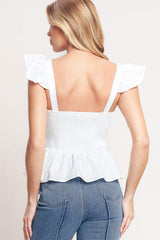 SWEETEST MOMENT WOVEN TOP - Flying Tomato - Flyclothing LLC