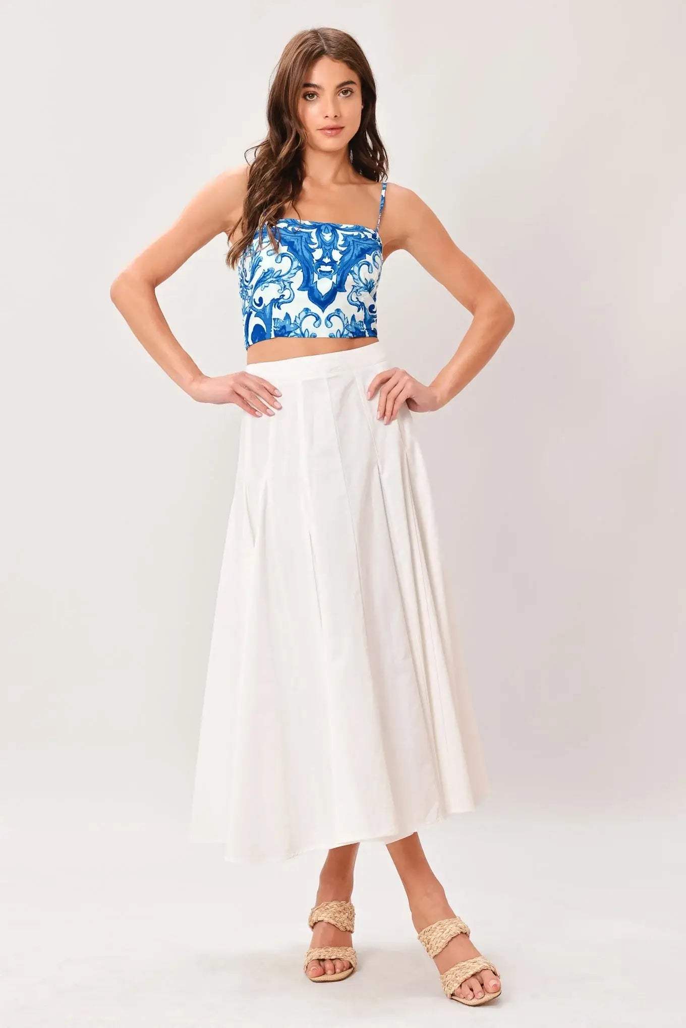 COASTAL MOSAIC WOVEN CROP TOP - Flying Tomato - Flyclothing LLC
