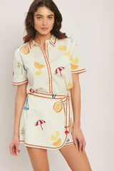 BEACH DAY CITRUS WOVEN TOP - Flying Tomato - Flyclothing LLC