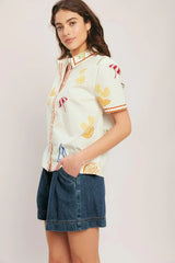 BEACH DAY CITRUS WOVEN TOP - Flying Tomato - Flyclothing LLC