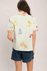 BEACH DAY CITRUS WOVEN TOP - Flying Tomato - Flyclothing LLC