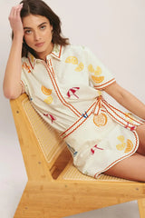 BEACH DAY CITRUS WOVEN TOP - Flying Tomato - Flyclothing LLC