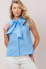ELEGANT SKY WOVEN TOP - Flying Tomato - Flyclothing LLC