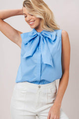 ELEGANT SKY WOVEN TOP - Flying Tomato - Flyclothing LLC