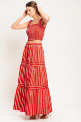 SUNSET STRIPE WOVEN TOP - Flying Tomato - Flyclothing LLC