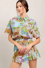 SUNSHINE GETAWAY WOVEN TOP - Flying Tomato - Flyclothing LLC