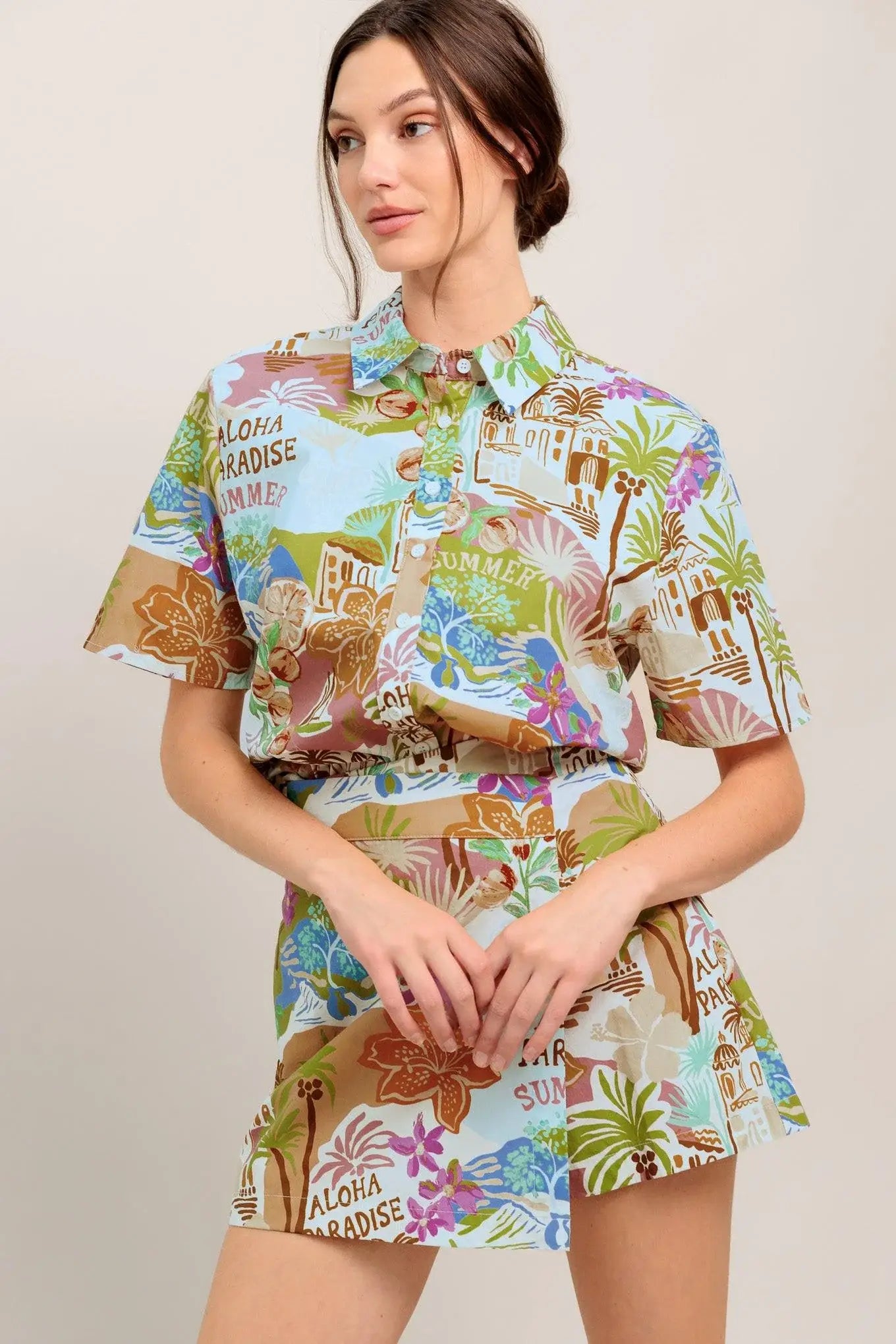 SUNSHINE GETAWAY WOVEN TOP - Flying Tomato - Flyclothing LLC