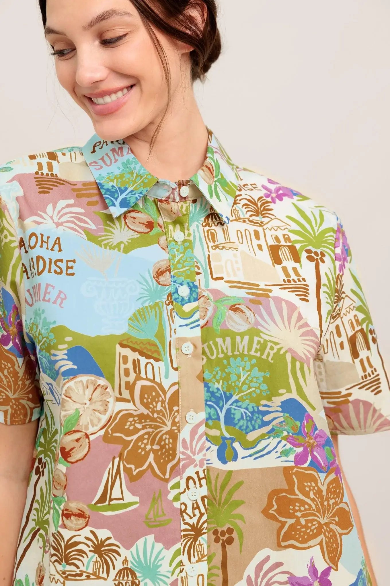 SUNSHINE GETAWAY WOVEN TOP - Flying Tomato - Flyclothing LLC