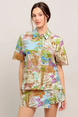 SUNSHINE GETAWAY WOVEN TOP - Flying Tomato - Flyclothing LLC