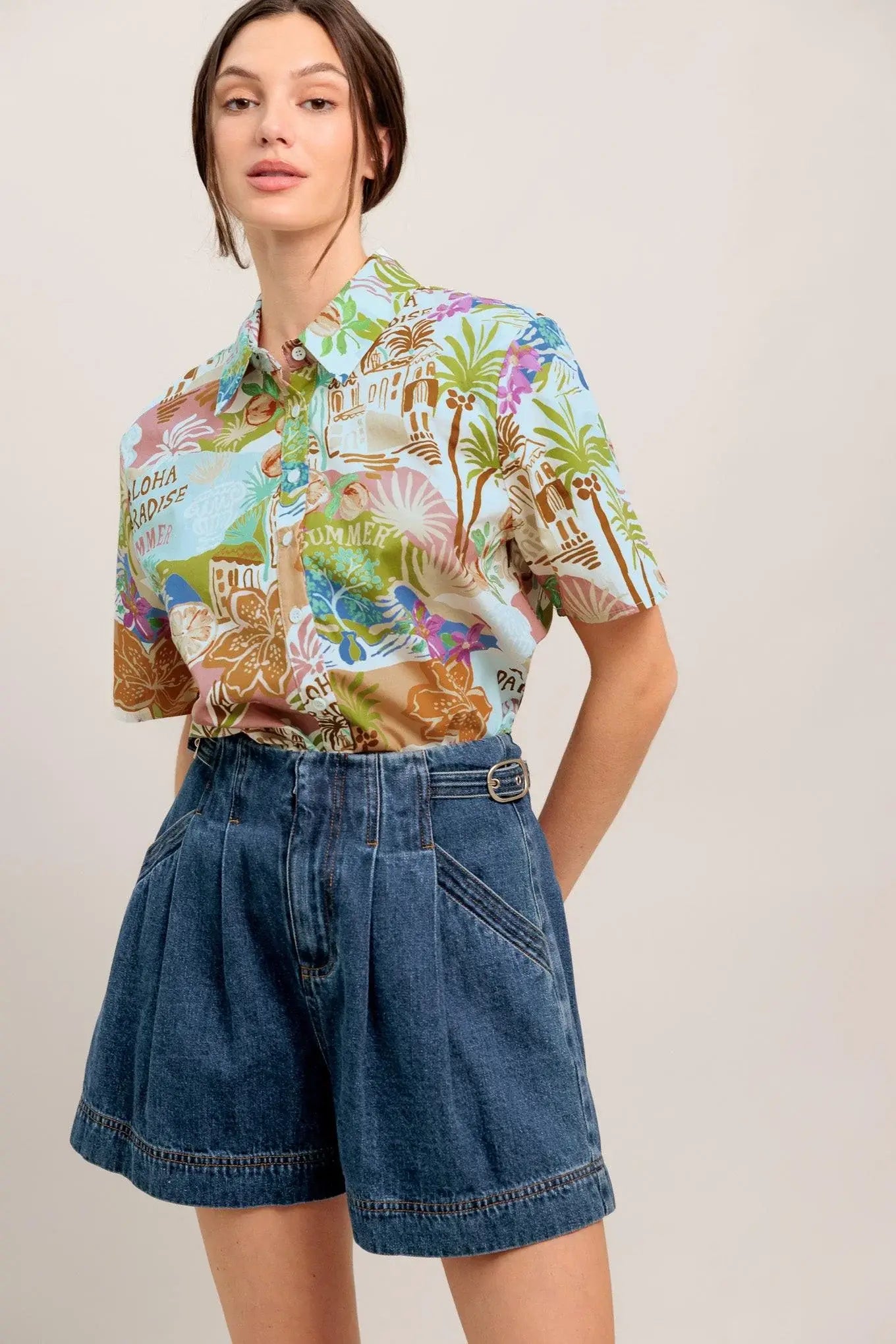 SUNSHINE GETAWAY WOVEN TOP - Flying Tomato - Flyclothing LLC