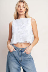 LOVE AT FIRST WOVEN LACE TOP - Flying Tomato - Flyclothing LLC