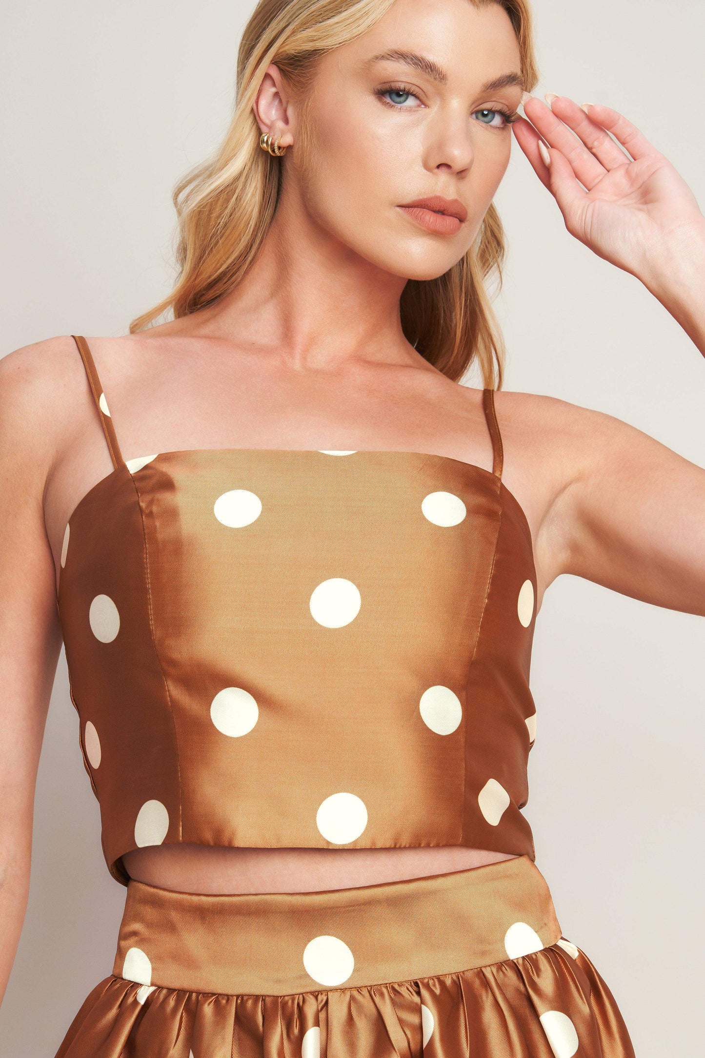 CHIC POLKA FLOW WOVEN TOP - Flying Tomato - Flyclothing LLC