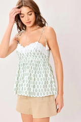 SUMMER PETALIA WOVEN EYELET TOP - Flying Tomato - Flyclothing LLC