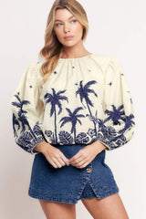 BOHO CONSTELLATION WOVEN TOP - Flying Tomato - Flyclothing LLC