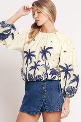 BOHO CONSTELLATION WOVEN TOP - Flying Tomato - Flyclothing LLC