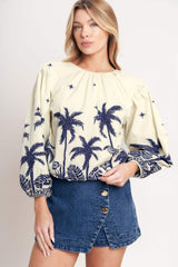 BOHO CONSTELLATION WOVEN TOP - Flying Tomato - Flyclothing LLC