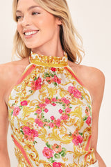 LUXE LOVE STORY WOVEN WOVEN CROP TOP - Flying Tomato - Flyclothing LLC