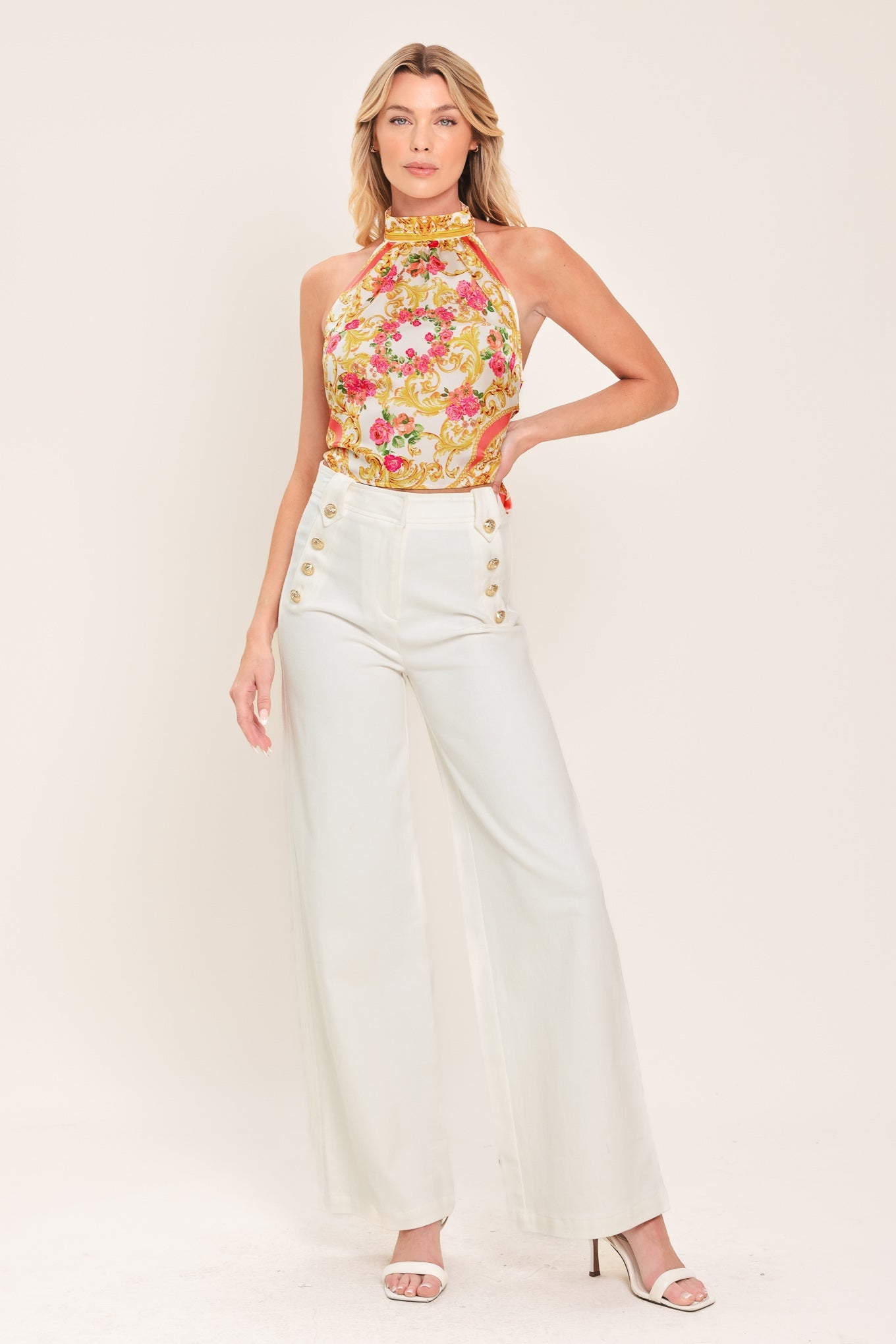 LUXE LOVE STORY WOVEN WOVEN CROP TOP - Flying Tomato - Flyclothing LLC