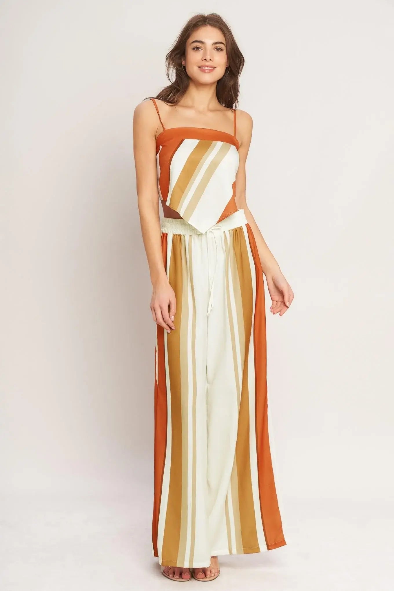 GOLDEN HORIZON WOVEN SCARF TOP - Flying Tomato - Flyclothing LLC