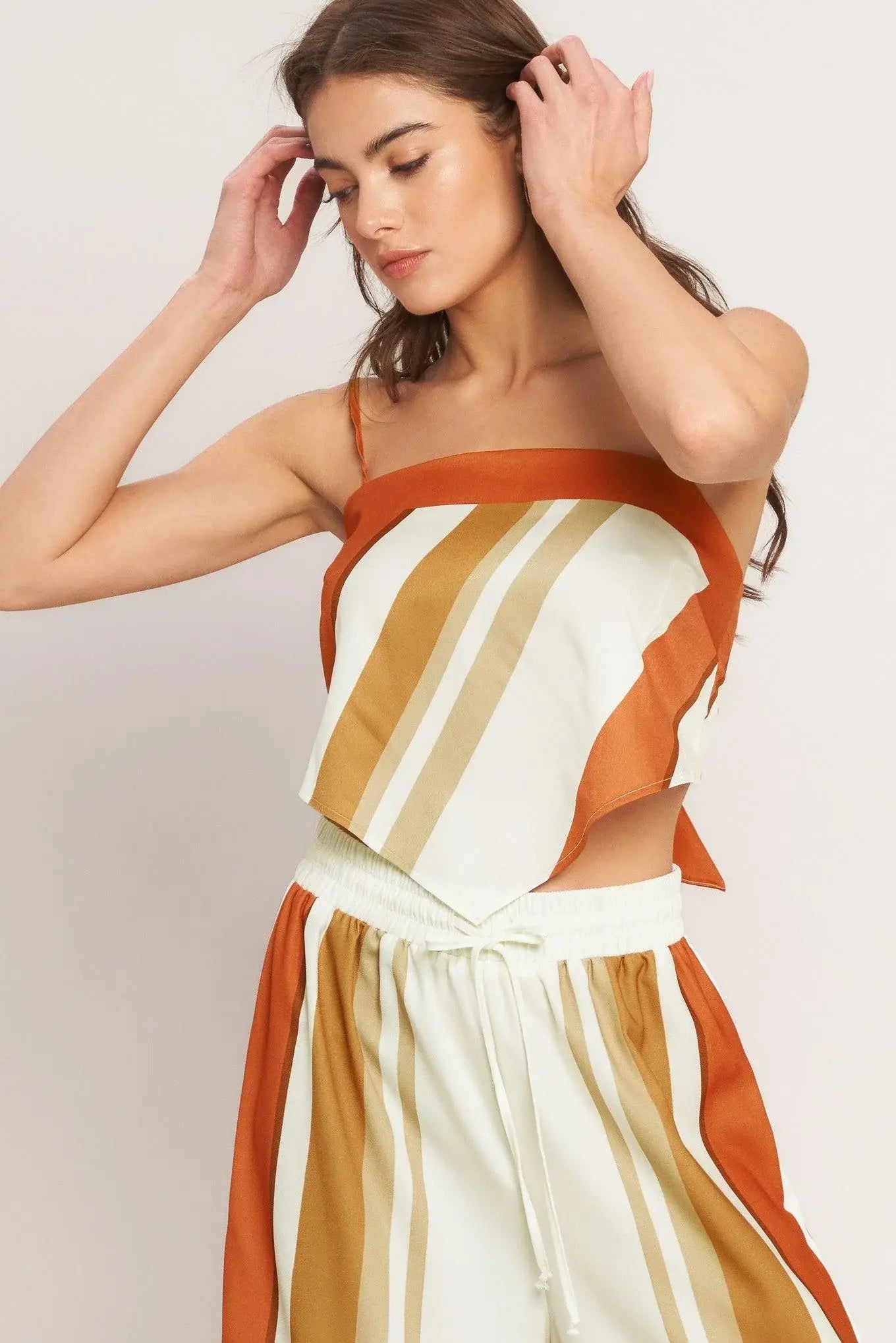 GOLDEN HORIZON WOVEN SCARF TOP - Flying Tomato - Flyclothing LLC