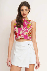 ARTY VACATION WOVEN TOP - Flying Tomato - Flyclothing LLC