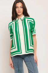 RIVIERA STRIPE WOVEN TOP - Flying Tomato - Flyclothing LLC