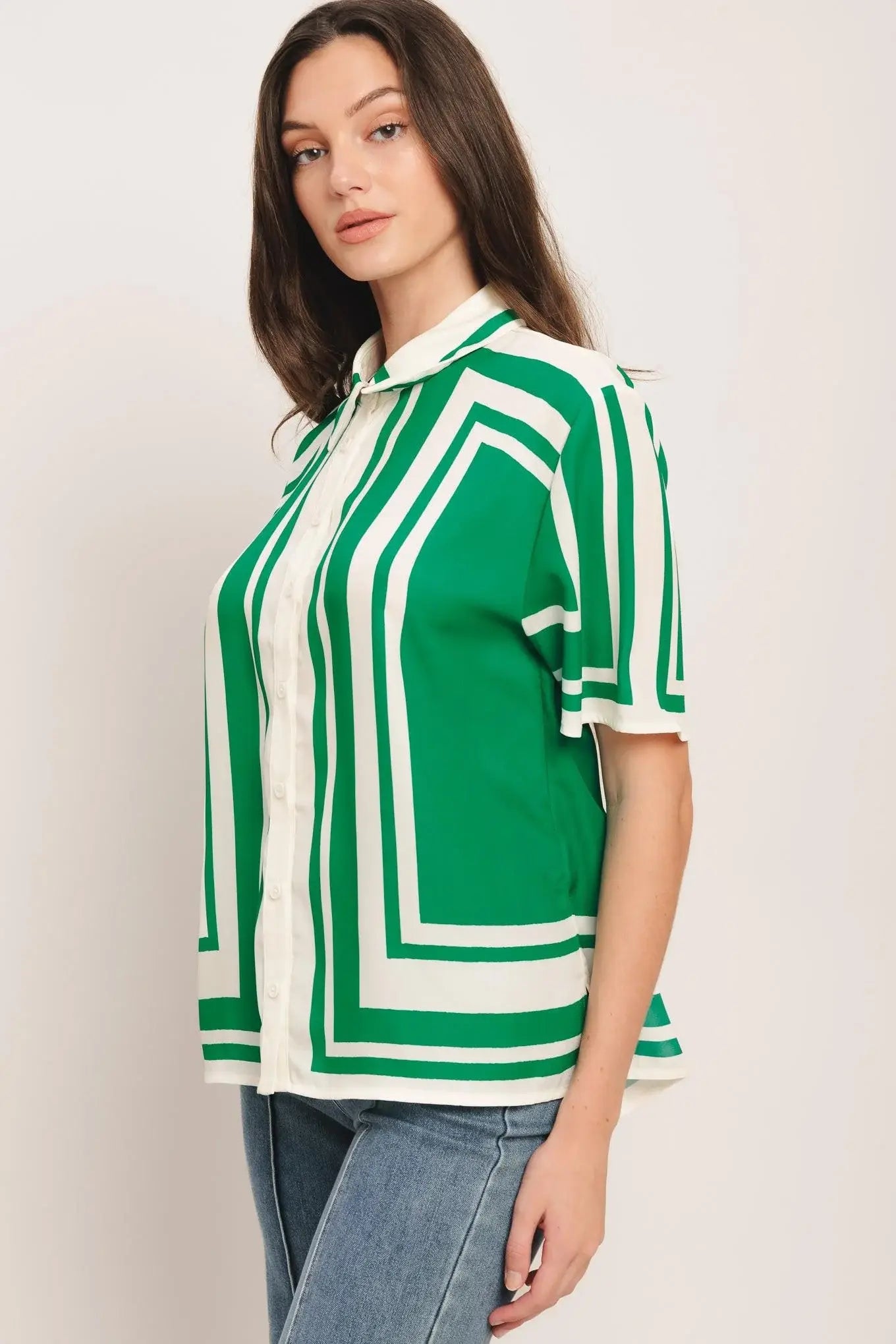 RIVIERA STRIPE WOVEN TOP - Flying Tomato - Flyclothing LLC