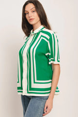 RIVIERA STRIPE WOVEN TOP - Flying Tomato - Flyclothing LLC
