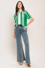 RIVIERA STRIPE WOVEN TOP - Flying Tomato - Flyclothing LLC